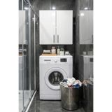 BAGAX Çamaşır Makinesi Üstü Kapaklı Duvar Dolabı | Banyo Düzenleyici Üst Modül | Banyo Dolabı 60x60x31.5