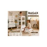 BAGAX Çocuk Öğrenme Kulesi ve Montessori Sandalye – 2-6 Yaş – Mutfak Yardımcı Kulesi – Çocuk Basamağı – Çok Amaçlı MDF Çocuk Mobilyası