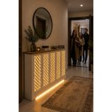 BAGAX **LED IŞIKLI ** PETEK KAPLAMA, Beyaz Renk,iç Ölçü 96 Cm Dış Ölçü 100 Cm Petek Kaplama, Dresuar