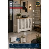 BAGAX Model,beyaz Üstü Çam Renk,iç Ölçü 76 Cm Dış Ölçü 80 Cm Petek Kaplama, Dresuar D4