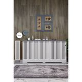 Bagax Modern Ahşap Şık Petek Kaplama Mdf Ön Panel Şık Dresuar Iç Ölçü 156 cm Dış Ölçü 160 cm