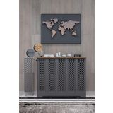 Bagax Perge Model, Antrasit Üstü Çam Renk, 96 Cm Petek Kaplama, Dresuar