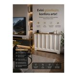 BAGAX Petek Önü Dekoratif Dresuar – Kalorifer Gizleme PETEK KAPLAMA | Dar Alanlar İçin Modern ( iç 116 ) ( dış 120 cm ) D2