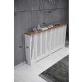 BAGAX Petek Üstü Dekoratif Dresuar – Kalorifer Gizleme Antre Konsolu | Dar Alanlar İçin Modern ( iç 156 ) ( dış 160 cm ) D2