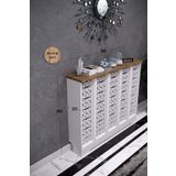 BAGAX Petek Üstü Dekoratif Dresuar – Kalorifer Gizleme Antre Konsolu | Dar Alanlar İçin Modern ( iç 96 ) ( dış 100 cm ) D5