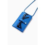 BAGBOX Saks Mavisi Hakiki Deri Telefonluk , Kartlık , Gözlük Kılıfı