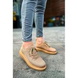 Bağcık Detaylı Triko Kumaş Erkek Spor Ayakkabı Taba