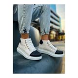 Bağcıklı Erkek Sneaker Bot Beyaz Siyah