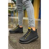 Bağcıklı Erkek Sneaker Bot Siyah Sarı