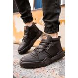 Bağcıklı Erkek Sneaker Bot Siyah Siyah