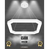 Bagel (Beyaz Kasa, Beyaz Işık) Ledli Modern Sarkıt Linear LED Avize Salon Mutfak Oturma Odası Yatak Odası Antre Hol LED