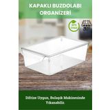 BAGER MARKET Kapaklı Buzdolabı Organizeri, Buzdolabı Saklama Kabı, Dolap İçi Düzenleyici 6500 ML