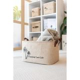 Bages Jüt Dolap Içi Çamaşır Çocuk Odası Oyuncak Düzenleyici Katlanır Saklama Sepeti Organizer 29X20X18 - Açık Kahverengi - 1 Adet