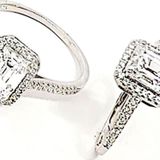 Baget Kesim Swarovski Taşlı Gümüş Bayan Tek Taş Yüzük