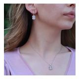 Baget Kesim Zirkon Taşlı Gümüş Set
