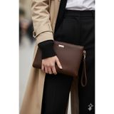Bagfoni Acı Kahverengi Metal Aksesuarlı El Askılı Portföy Clutch Çanta