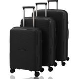 Baggaj V2408 Policarbon Valiz Siyah Set - Black