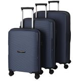 Baggaj V2408 Policarbon Valiz Siyah Set