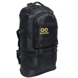 Baggor 65 Litre Körüklü Siyah Su Geçirmez Çok Gözlü Laptop Bölmeli Erkek Bayan Okul-Kampçı-Seyahat-Dağcı-Outdoor-Trekking Sırt Çantası