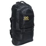 Baggor 65 Litre Körüklü Siyah Su Geçirmez Çok Gözlü Laptop Bölmeli Erkek Bayan Okul-Kampçı-Seyahat-Dağcı-Outdoor-Trekking Sırt Çantası