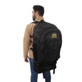 Baggor 90 Litre Körüklü Su Geçirmez Çok Gözlü Laptop Bölmeli Kampçı-Seyahat-Dağcı Sırt Çantası - Siyah