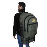 Baggor 90 Litre Körüklü Su Geçirmez Çok Gözlü Laptop Bölmeli Kampçı-Seyahat-Dağcı Sırt Çantası - Yeşil