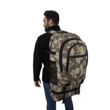 Baggor 90l Körüklü Kamuflaj Su Geçirmez Çok Gözlü Laptop Bölmeli Kampçı-seyahat-dağcı Sırt Çantası