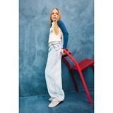 Baggy Fit Geniş Paça Jean Pantolon Kız Çocuk