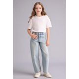 Baggy Fıt Jean Pantolon Kız Çocuk