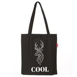 Baghashtag Cool Geyik Baskılı Siyah Bez Kadın Günlük Çanta