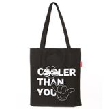 Baghashtag Cooler Than You Baskılı Siyah Bez Kadın Günlük Çanta