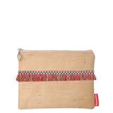 Baghashtag Kırmızı İp Püsküllü Jüt Clutch Bez Çanta
