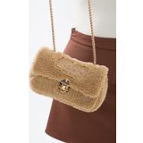 Baghashtag Krem Mini Peluş Çanta