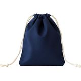 Baghashtag Lacivert Bez Kese %100 Pamuk 20 cm x 30 cm Çift İp Büzgülü Şık Tasarım