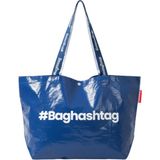 Baghashtag Mavi Büyük Boy Plaj Çantası Su Geçirmez Özellikte Poliüretan Malzeme ile Şık Görünüm - 50x35x20