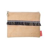 Baghashtag Siyah İp Püsküllü Jüt Clutch Bez Çanta