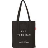 Baghashtag the Tote Bag Baskılı Siyah Bez Kadın Günlük Çanta