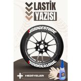 Baghes Bridgestone Motosiklet Ve Otomobil Araç 3d Oto Lastik Yazısı Sticker Arma Seti – 8 Adet