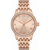 Baghes Kadın Rose Gold Metal Kordon Taşlı Çerçeve Zarif Klasik Kol Saati - 30 MM