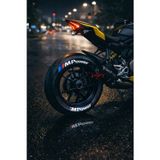 Baghes M Power Motosiklet Ve Otomobil Araç 3d Oto Lastik Yazısı 4 Adet Sticker Arma Seti