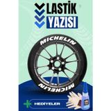 Baghes Michelin Motosiklet Ve Otomobil Araç 3d Oto Lastik Yazısı Sticker Arma Seti – 8 Adet