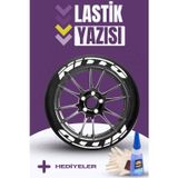 Baghes Nitto Motosiklet Ve Otomobil Araç 3d Oto Lastik Yazısı Sticker Arma Seti – 8 Adet