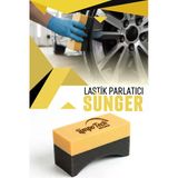 Baghes Profesyonel Eğik Oto Lastik Parlatıcı Sünger | Ergonomik Araç Lastiği Parlatma Uygulama Pedi