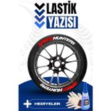 Baghes Speed Hunters Kırmızı Motosiklet Ve Otomobil Araç 3d Oto Lastik Yazısı Sticker Arma Seti – 8 Adet