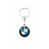 Baghes Yüksek Kaliteli BMW Logolu Lüks Krom Kaplama Oto Anahtarlığı, 9cm x 3.5cm, Şık Hediyelik Araç Aksesuar