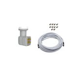 BAĞIMSIZ 4 ÇIKIŞLI LNB 50 MT 50 METRE ANTEN KABLOSU 10 ADET JAK HEDİYELİ