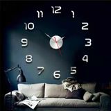 Bağımsız Parçalı Rakkamlı Harf Duvarda Kabartma Altın Gümüş Renk Büyük Dıy Clock Ev Ofis Duvar Saati