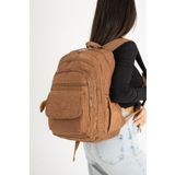 Baginn 571 Collection Klinkır Kumaş Lise Üniversite Çantası 45*30 Cm Çok Cepli