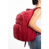 Baginn 571 Collection Okul Çantası Çok Cepli Yağmur Geçirmez Klinkır Kumaş (Bordo)