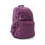 Baginn 571 Collection Okul Çantası Çok Cepli Yağmur Geçirmez Klinkır Kumaş (Mor)
